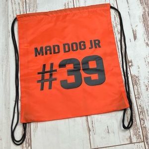 Port Authority Cinch Bag Orange & Black MAD DOG JR #39